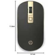 Hp S4000 Optical USB 1600 DPI 2.4Ghz Wireless Mouse Mute Gaming Mouse For PC and Laptop - Black in Gold