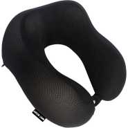 Green Lion Memory Foam Neck Pillow with Polyester Material, Upgraded Design, Lightweight, Breathable, Suitable for Daily Commute - Black