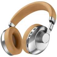 GREEN LION Wireless Headphone Rhythm X50 ANC with 50H Playtime & 4 Mic Calls / Voice Assistant / Gaming Headphone with Hybrid ANC / Bluetooth V6.0 / Foldable Design / Type-C Charging - Brown