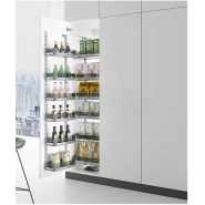 Newmatic 60cm Tall Pull Out Pantry BK7360, 6 Levels, Stainless Steel with a Primary Color Finish