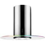 Newmatic 90cm Island Chimney Hood H98.9M, Automatically extending/Retracting Filters, Kitchen Extractor Fan - Silver