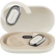 Powerology Oura Open-Ear True wireless Earbuds, Omni-Directional Microphone, Featherlight Comfort, Enhanced Situational Awareness, Ergonomic Fit, Smart Touch Controls, Truewireless Headphone- White