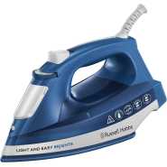 Russell Hobbs Steam Iron 2400W Max Power, Portable Clothing Iron, Quick Heat-up with Non-Stick Ceramic Soleplate, Auto-off Function, Continuous & Vertical Steam, 1 Year Warranty Blue 26483GCC