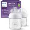 Philips Avent Natural Baby Bottles with Natural Response Nipples (Slow Flow, Flow 2), 125ml, 2-Pack, SCY900/02