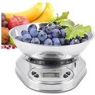 Kitchen Scales 5kg/1gDigital Kitchen Scale Stainless Steel Food Libra Weight Sensor LCD Electronic Kitchen Scales Alarm Timer Weight with Bowl Scales Digital