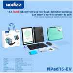 NODIZZ Local Stock-NPad15-EV Android 14 Tablet 10.1 inch Incell Screen 7000mAh Battery WiFi 6 2.4G/5G,Black