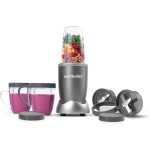 NutriBullet 600 Watts, 9pc Accessories, Multi-Function High Speed Blender, Mixer System With Nutrient Extractor, Smoothie Maker, Grey, NBR-1212M, 1-year Limited Warranty